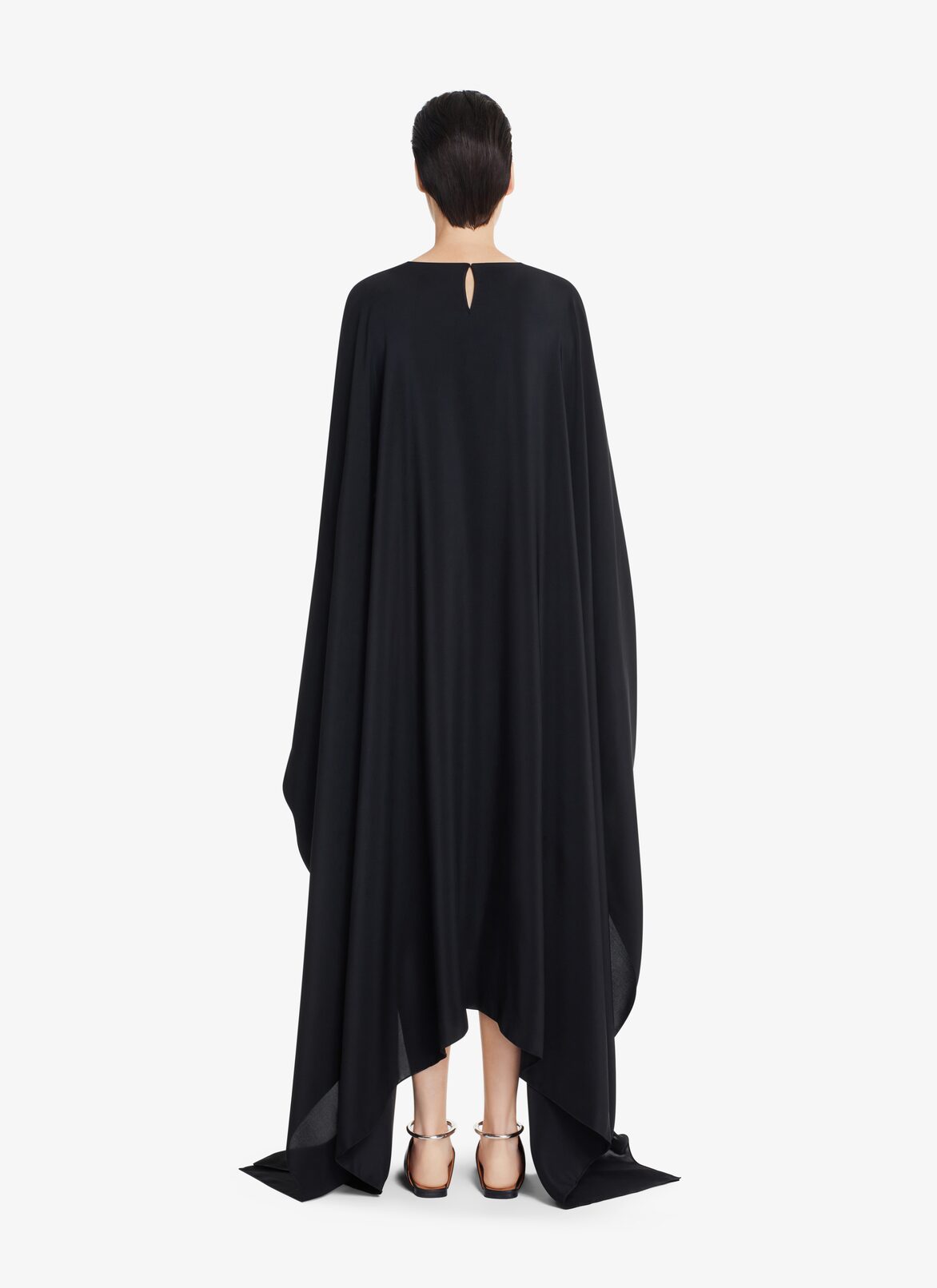 JAPANESE SILK CAFTAN DRESS ALAÏA BLACK JAPANESE SILK CAFTAN DRESS